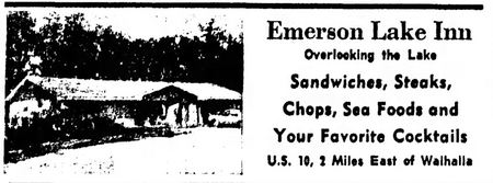 Emerson Lake Inn - Sep 3 1965 Ad